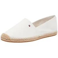 Tommy Hilfiger Damen Espadrilles Flag Canvas mit Logo, Weiß