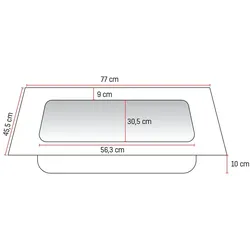 Veroni Solid Surface Mineralguss Waschbecken Waschtisch 80cm