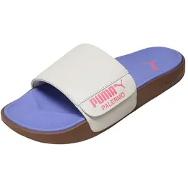 Puma Leadcat 2.0 Palermo LTHR Slide Sandal, Alpine Snow-Pure Pink-Intense Lavender-Gum, 39 EU, Alpine Snow Pure Pink Intense Lavender Gum, 39 EU