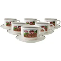 Villeroy & Boch Cappuccinotasse mit Untertasse 0,33 l Bunt 6 St.