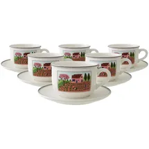 Villeroy & Boch Cappuccinotasse mit Untertasse 0,33 l Bunt 6 St.