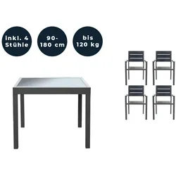 HOME DELUXE Sitzgruppe VERANO MADERA - Menge: 5 tlg.
