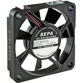 Sepa MFB50E12A Axiallüfter 12 V/DC 14.3 m3/h (L x B x H) 50 x 10.2 x 50mm