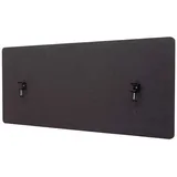 MCW Akustik-Tischtrennwand MCW-G75, Büro-Sichtschutz Schreibtisch Pinnwand, doppelwandig Stoff/Textil ~ 60x140cm braun-grau