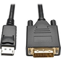 Tripp Lite P581-006-V2 DisplayPort 1.2-auf-DVI-Adapter Kabel, DP mit Verriegelungen auf DVI (Stecker/Stecker), 1,8 m