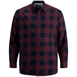 Jack & Jones Herren Freizeit Hemd JJEGINGHAM Comfort Fit Plussize Comfort Fit Blau 12183107 6XL