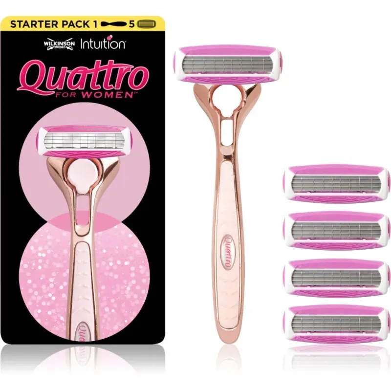 Wilkinson Sword Intuition Quattro for Women Rasierapparat + Ersatzköpfe 5 pc