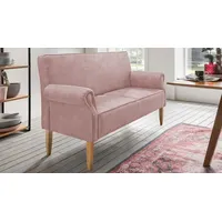 Küchensofa Speisesofa Sofa 3-Sitzer Antoni Stoff flamingo rosa mit Kissen 174 cm
