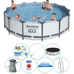 Pool Combi Deal - Bestway Steel Pro MAX 427x107 cm Rund grau No Size