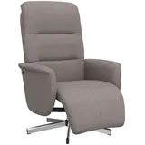 vidaXL Relaxsessel mit Fußteil Taupe Stoff