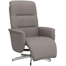 vidaXL Relaxsessel mit Fußteil Taupe Stoff