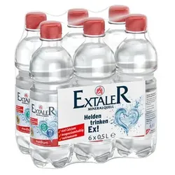 EXTALER Mineralwasser medium 6 x 0,5L 15407 - mit wenig Kohlensäure
