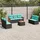 vidaXL Gartensofa-Set 8-tlg. schwarz