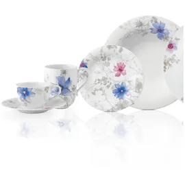 Villeroy & Boch Mariefleur Gris Basic Kaffeeservice 18-tlg. weiß floral