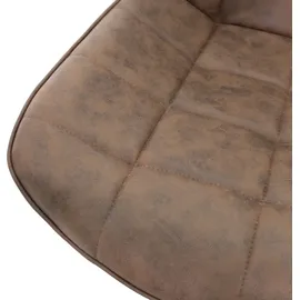 ML-Design Bürostuhl Braun, Kunstleder Sitzfläche, Metallgestell, Polsterstuhl mit Rückenlehne, höhenverstellbar, 360° Drehstuhl mit 5 Rollen - Braun