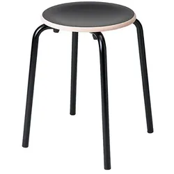 Hocker TabCollege schwarz, Designer Perfecta, 46x35x35 cm