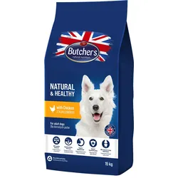 BUTCHER'S Natural&Healthy Trockenfutter für Hunde mit Huhn 15 kg