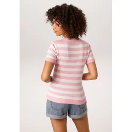 Aniston CASUAL Strickpullover gestreift mit eingestricktem Herz Rosa 46