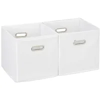 Relaxdays 6 x Aufbewahrungsbox, Regalkorb ohne Deckel, Faltkiste mit