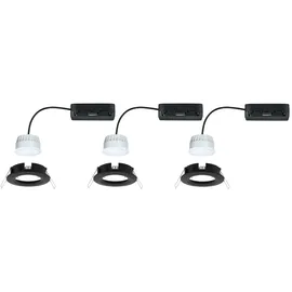 Paulmann Nova Coin 3x6W rund Schwarz matt