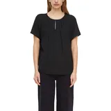 Comma, Comma Kurzarm-Bluse aus Crêpe-Chiffon mit Raffung - 42