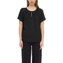 Comma, Comma Kurzarm-Bluse aus Crêpe-Chiffon mit Raffung - 42