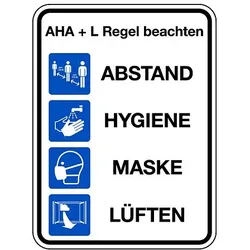 Kombischild - AHA + L Regel beachten