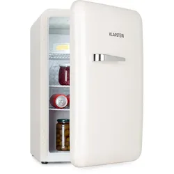 Audrey Retro-Kühlschrank 70 Liter 3 Regale 2 Türfächer Innenbeleuchtung Creme 70 Liter