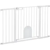 PawHut Türschutzgitter 75-131 cm Weiß