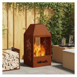 vidaXL Feuerplatz Ø 100 cm Braun
