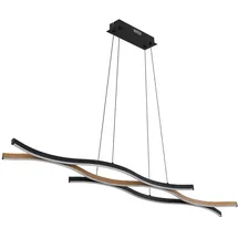 GLOBO Led-Hängeleuchte, Braun, Opal, schwarz - LBH 108x18x120 cm