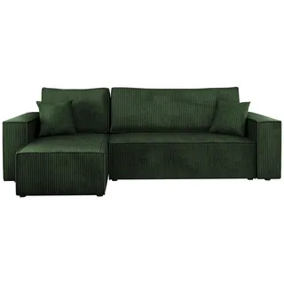 Mirjan24 Ecksofa Grün, Textil, 5-Sitzer, L-Form,L-Form, 244x145 cm, Wohnzimmer, Sofas & Couches, Wohnlandschaften, Ecksofas