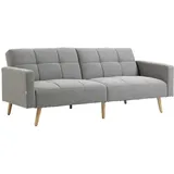 Homcom Schlafsofa 2-Sitzer Grau