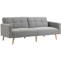 Homcom Schlafsofa 2-Sitzer Grau