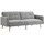 Homcom Schlafsofa 2-Sitzer Grau