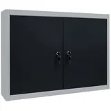 vidaXL Werkzeugschrank Metall grau/schwarz