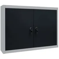 vidaXL Werkzeugschrank Metall grau/schwarz