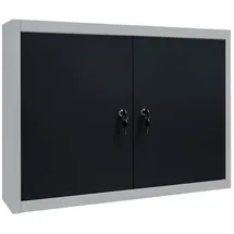 vidaXL Werkzeugschrank Metall grau/schwarz