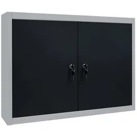 vidaXL Werkzeugschrank Metall grau/schwarz