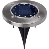 Maclean Brackets Wegeleuchte Metall 0,7 W 12 LED SMD 70 lm inkl. Erdspieß schwarz