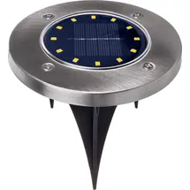 Maclean Brackets Wegeleuchte Metall 0,7 W 12 LED SMD 70 lm inkl. Erdspieß schwarz
