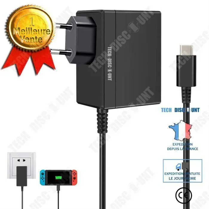 TD® Charger for Switch 15V2.6A Switch Host Charger Host Power Supply Switch Host Charger