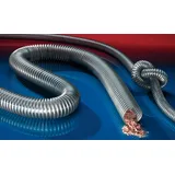 NORRES Antistatischer Polyurethanschlauch TIMBERDUC PUR 532 für die Holzindustrie, mittelschwer, schwerentflammbar, 5"/125-127mm, Länge 5 m