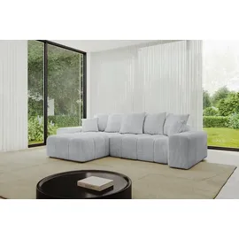 altdecor Ecksofa Cord 2-Sitzer Grau