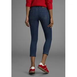 Arizona 7/8-Jeans "Shaping", Damen, Gr. 34, N-Gr, blau (dunkelblau us), Jeans, Obermaterial: 79% Baumwolle, 19% Polyester, 2% Elasthan, Basic, slim fit 7/8-Länge, Jeans, eng anliegend, Röhrenjeans, Used-Waschung, High-Waist, 7/8-Länge