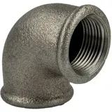 Gebo Armaturen Temperguss Gewindefittings 90°, Ig - Winkel 90, - 3/8", schwarz