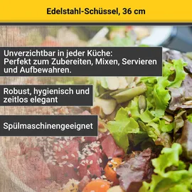 Krüger Schüssel ER schwer 36cm 6,0ltr., Edelstahl