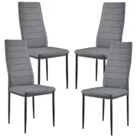 [en.casa] Esszimmerstuhl Lidköping 4er Set Grau