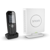 Snom M430 Singlecell IP-DECT Schnurlos Set, M30 DECT IP Telefon + M400 Basisstation, bis zu 20 Mobilteile, bis zu 10 parallele Anrufe, 3 Jahre Herstellergarantie, Schwarz,