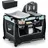 Costway 4 in 1 klappbares Reisebett & Laufstall & Babywiege mit Schaukelfunktion, inkl. Babykorb, Wickelauflage, Matratze, Spieluhr, ...